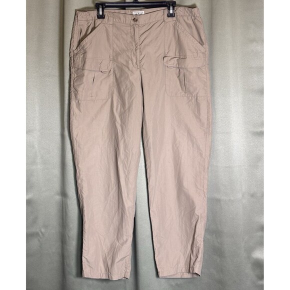 L.L. Bean Pants - LL Bean 100% Nylon Cargo Lightweight Hiking Trousers Pants Womens XL Outdoor